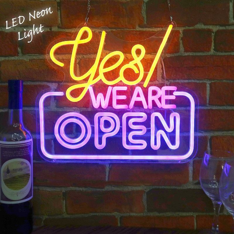 LEDネオンサイン ネオン管風 OPEN バー インテリア 壁掛け ライト LED