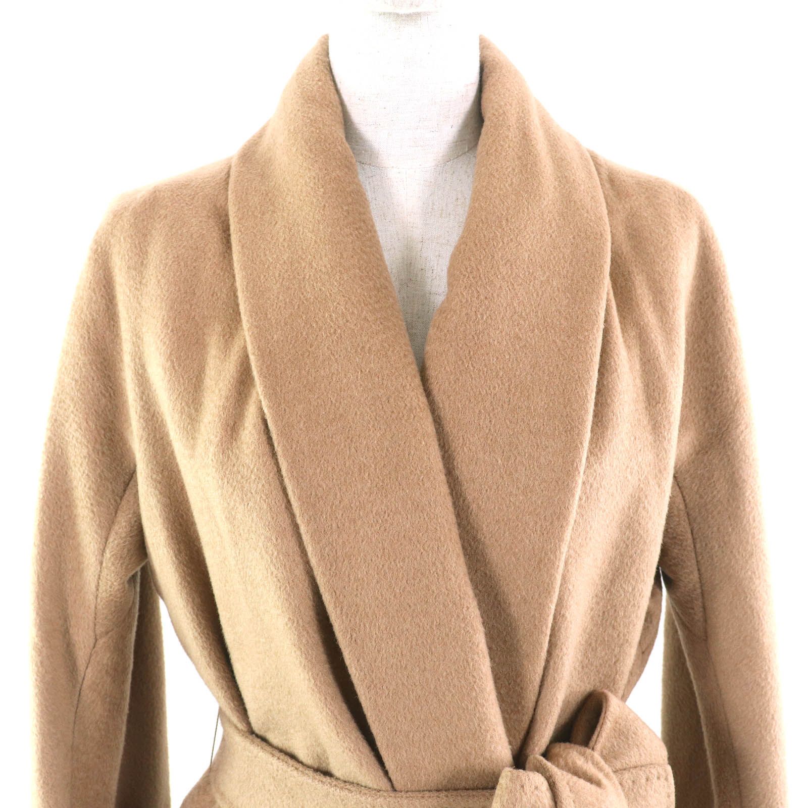 【極美品】マックスマーラ ミンクファー付 最高級キャメルヘア100%ガウンコート Max Mara MAX MARA マックスマーラ ファーコート TEDDY テディ