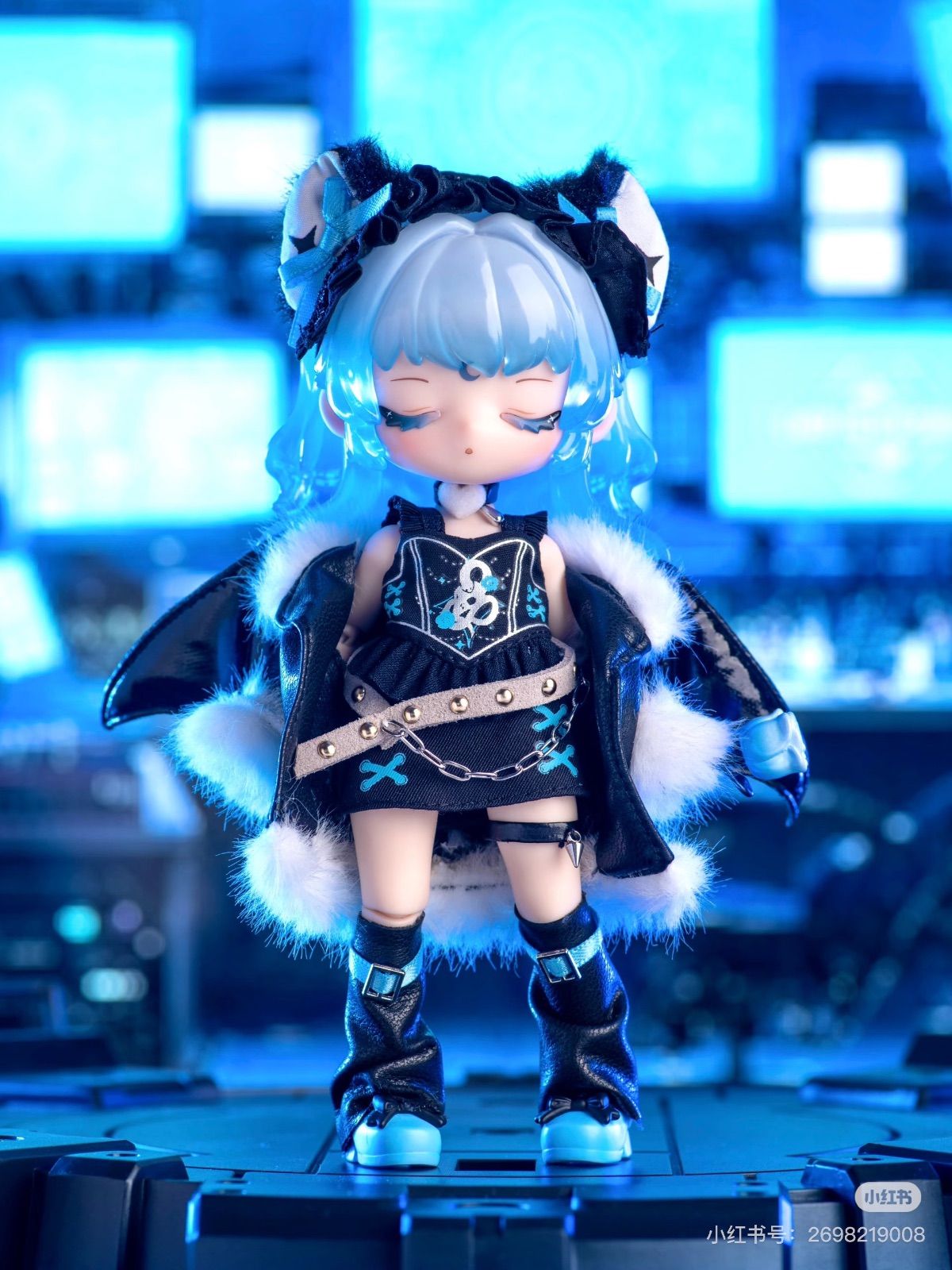 ｜シークレット LIRORO 莉洛洛 Season4 二进制甜心系列” バイナリビート” 1|12 BJD Doll 15cm 人形 人偶 置物 モデル 月光囚徒 blue hair 1点