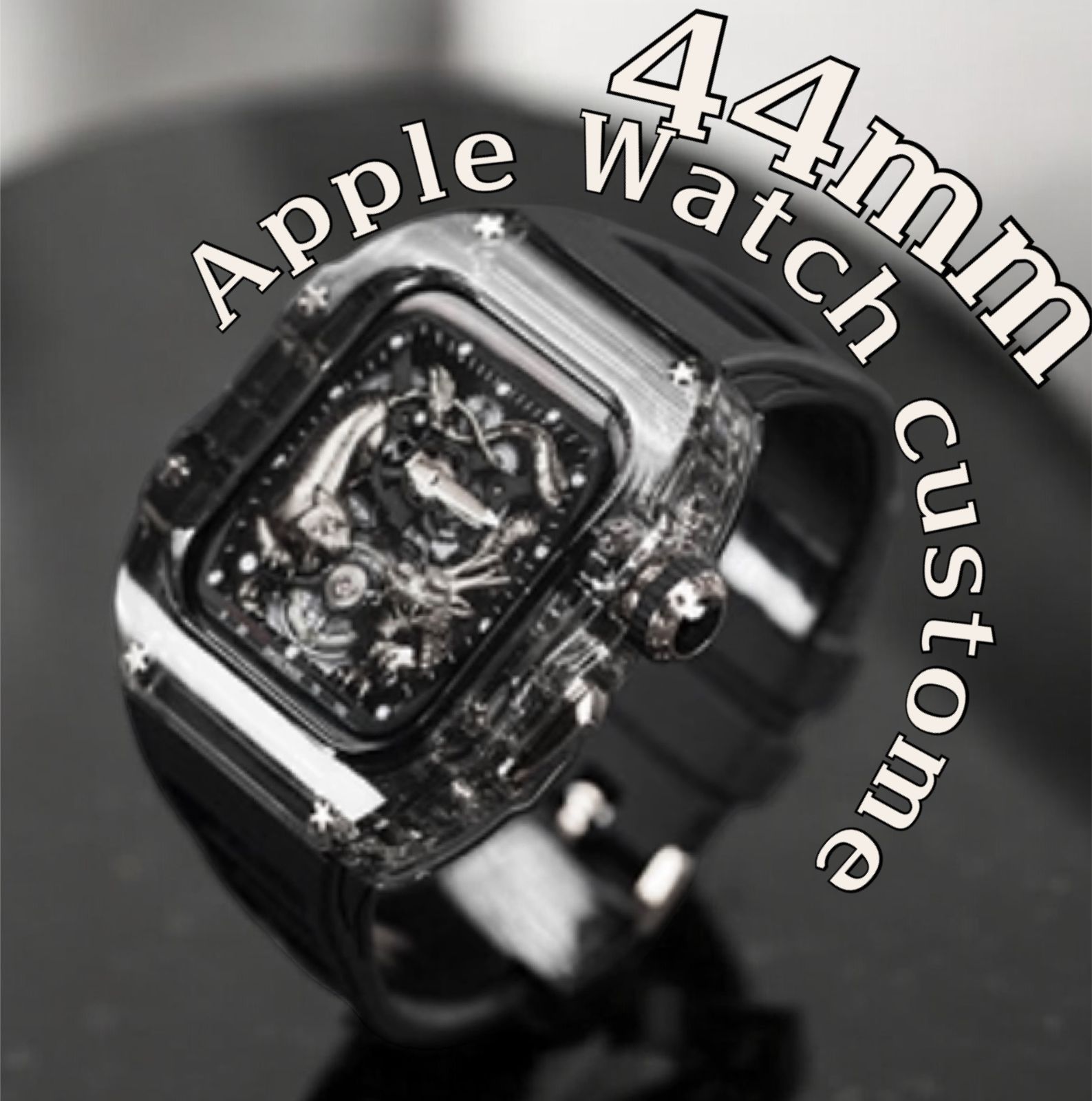 45mm 44mm対応 アップルウォッチバンド ラバーベルト - カバー Apple Watch ケース スポーツ用67