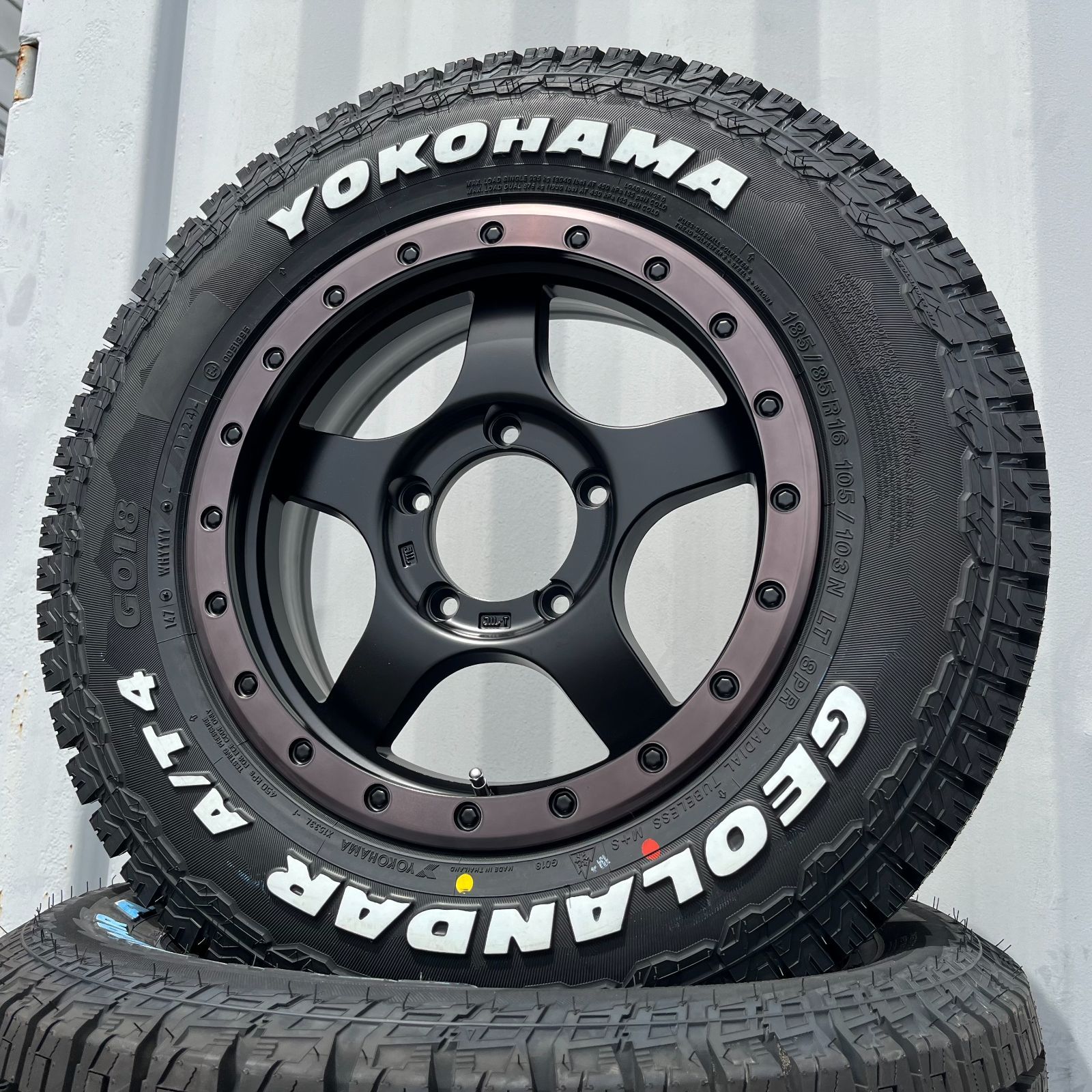 訳あり ジムニー JB64 JB23 タイヤホイール YOKOHAMA ヨコハマ ジオランダー AT4 G018 185/85R16 ホワイトレター  16インチ BDX05 ４本セット サマータイヤ 夏タイヤ - メルカリ