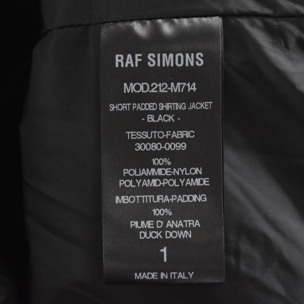 RAF SIMONS (ラフシモンズ) 21AW Short Padded Shirting Jacket