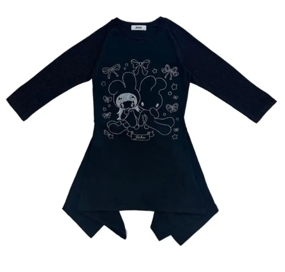 NewJeans ニュージーンズ ニュジ ヘリン 着用 ジチョイ JiCHOI フ ラグラン Tシャツ ワンピース ブラック