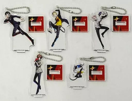 キーホルダー 単品 集合 ミニアクリルスタンドキーチェーン5個セット PS5 Switchソフト ペルソナ5 ザ ロイヤル ステラセット 同梱特典