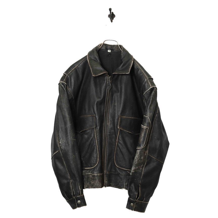 VINTAGE LEATHER FLIGHT JACKET/XL