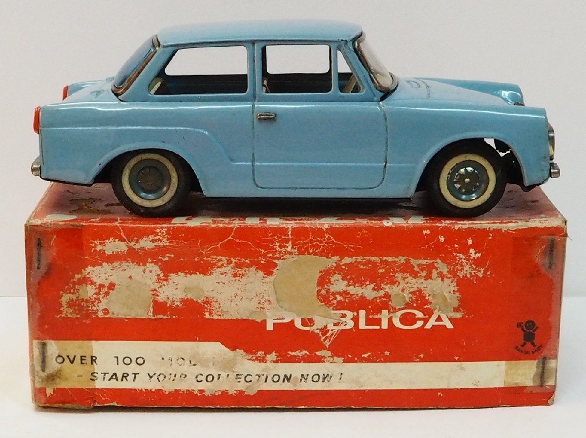 萬代屋 赤箱 839【トヨタ パブリカ TOYOTA PUBLICA 水色】ブリキ tin toy car ミニチュア自動車ミニカー□BC  BANDAIバンダイ【箱付】0021 - メルカリ