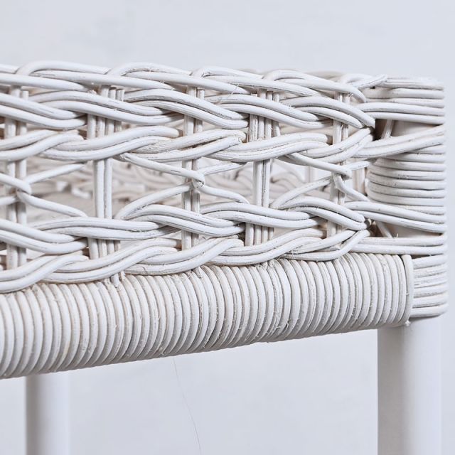 ホワイトラタン ランドリーワゴン