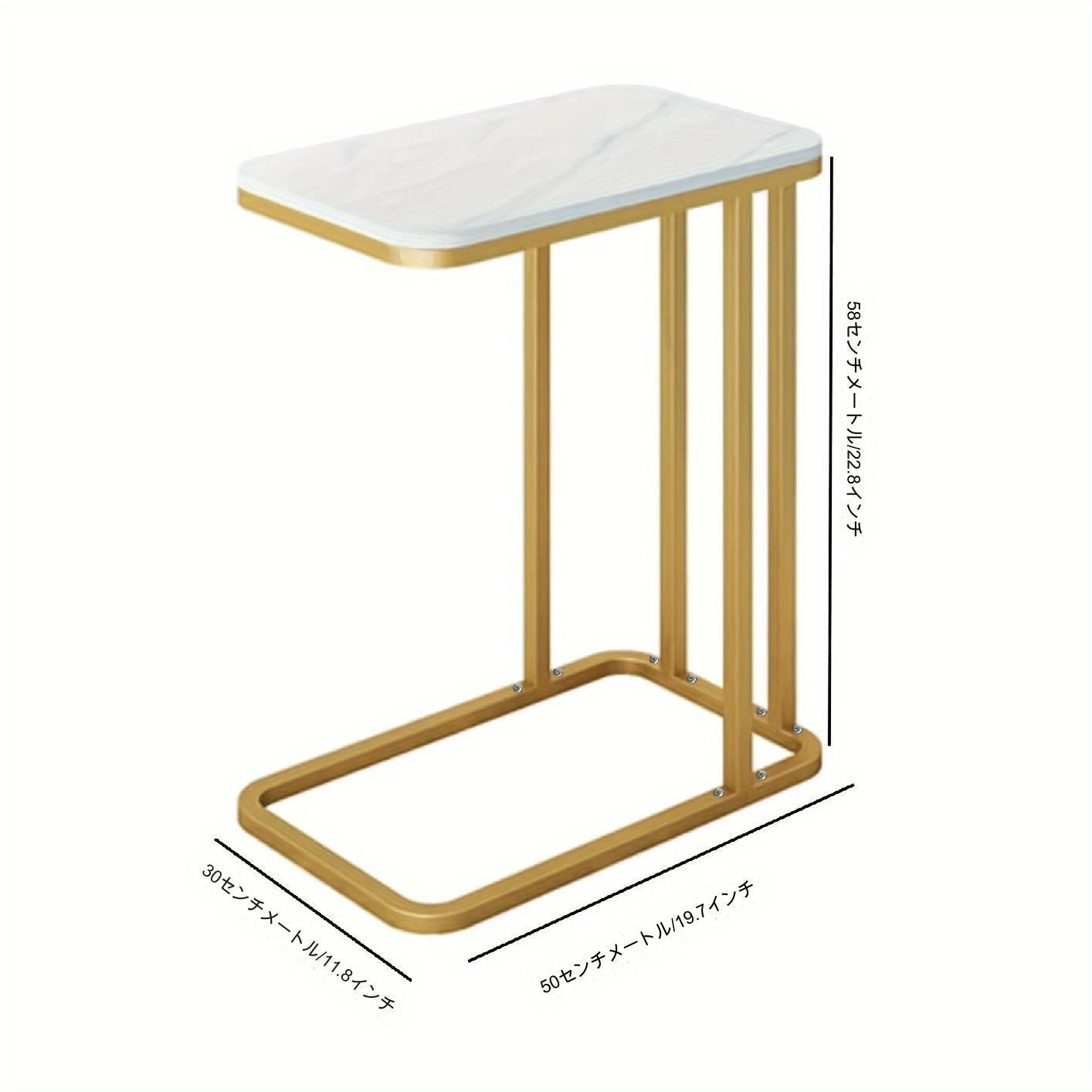 サイドテーブル おしゃれ ナイトテーブル 大理石調 カウンターテーブル 1個 ソファ リビング 寝室用 高級 Cテーブル オフィス カフェテーブル