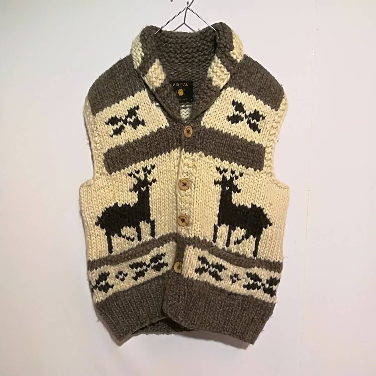 80s 90s CANADA製 ヴィンテージ KISITAU キシタウ カウチン ▽7/11値下げしました▽KISITAU キシタウ カウチン ニット