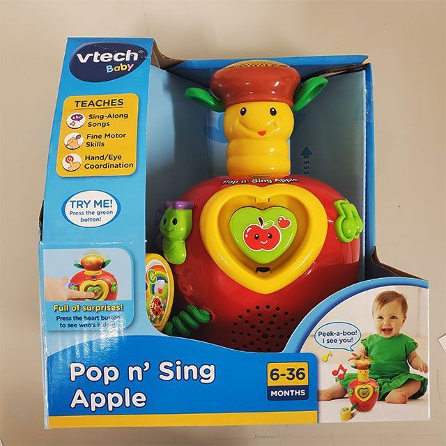 新品・未使用】VTech Pop'n Sing Apple 英語知育玩具 ベビーおもちゃ 0