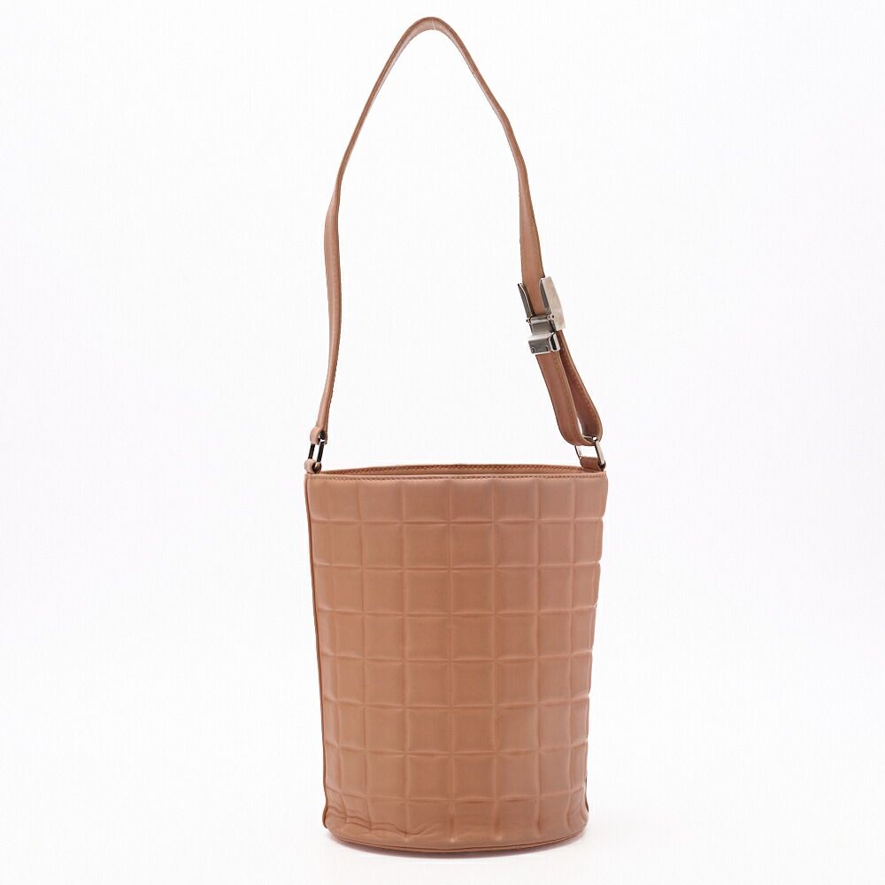 美品♡CHANEL シャネル　チョコバー　ラムスキン チェーンショルダーバッグ