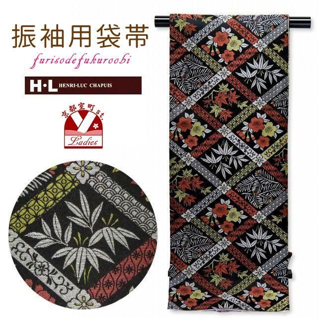 麻 半幅帯 浴衣 やまとオリジナル 桐生織 両面 紫 雪輪 未使用品 楽天