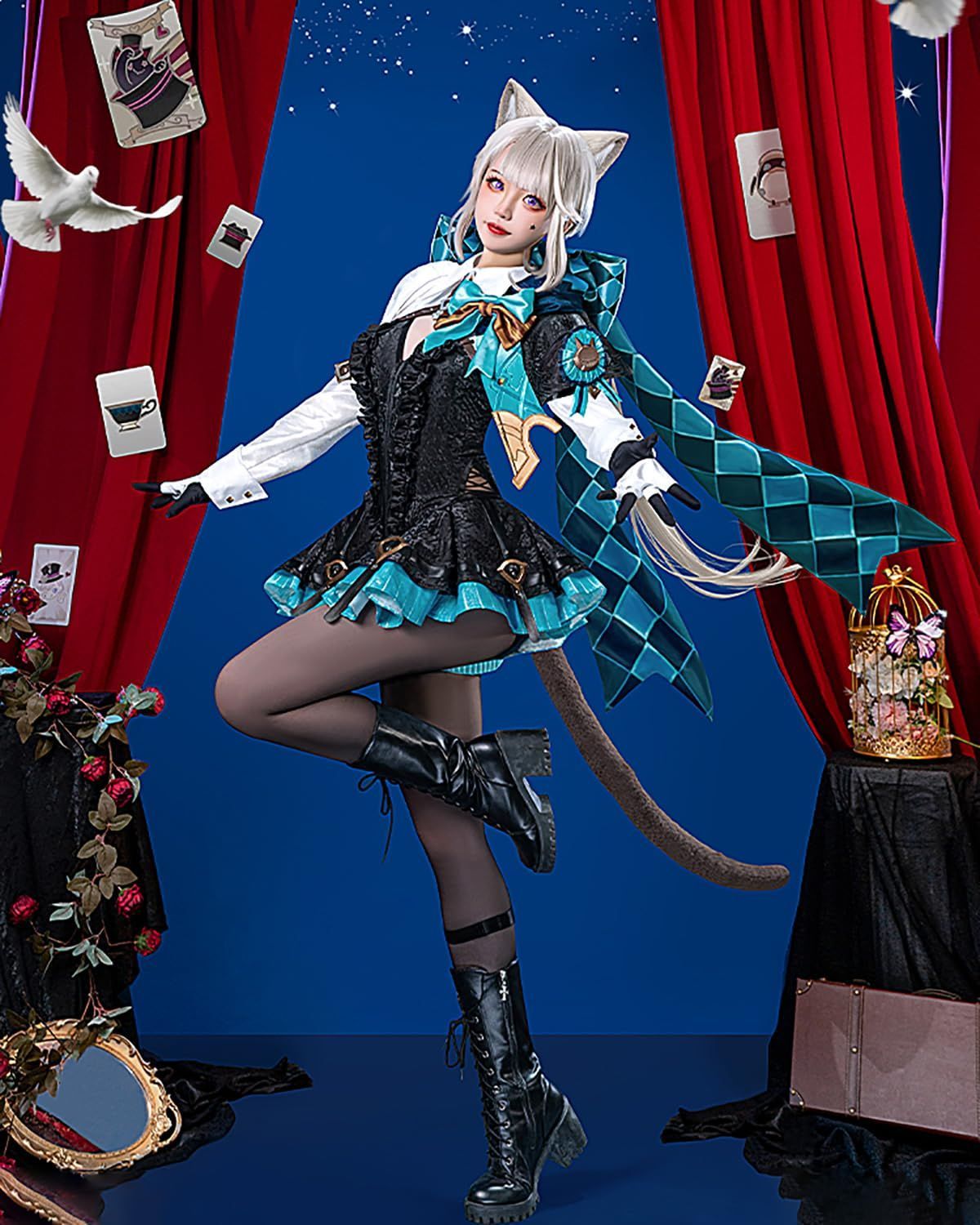 原神 Genshin フィッシュル-Fischl コスプレ衣装 コスチューム ウィッグ付きフィッシュル コスプレ 断罪の皇女 原神 コスプレ衣装