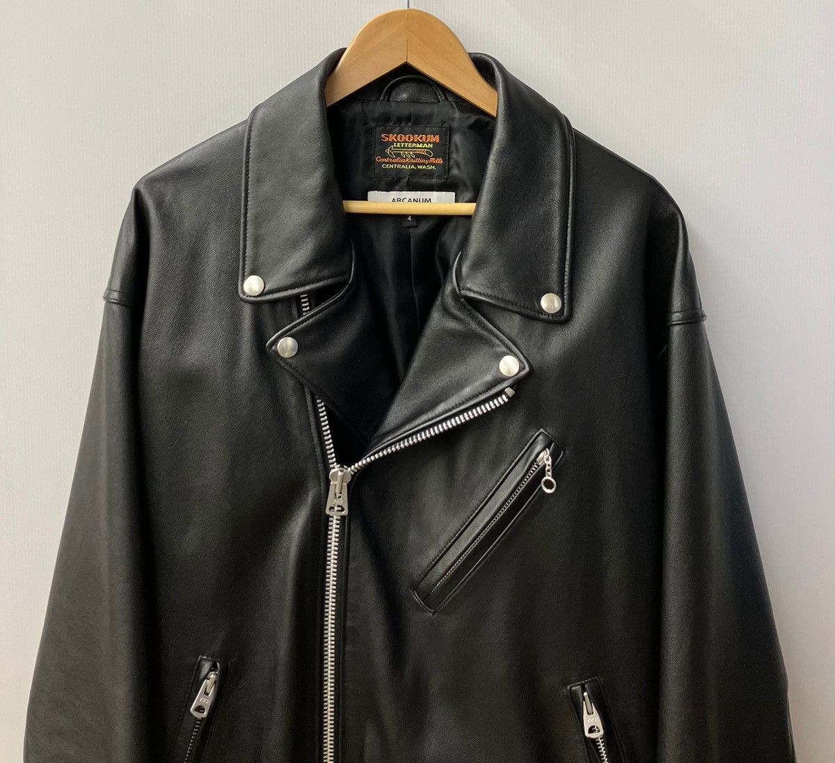 SKOOKUM×ARCANUM DESIGN ラムレザー ダブルライダース