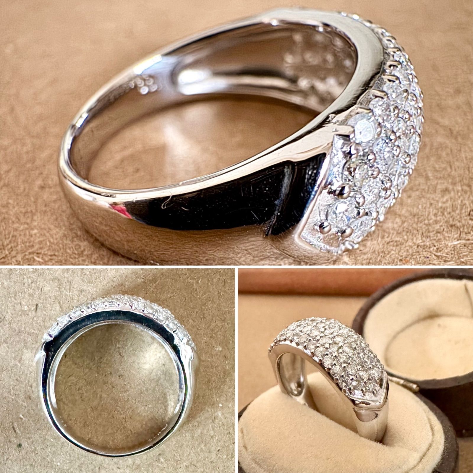 人気サイズ♡ アーカー Pt900 ダイヤモンド リング フローレント 9号