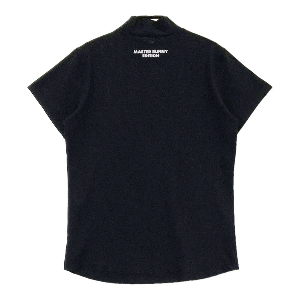 サイズ：0 MASTER BUNNY EDITION マスターバニーエディション 2023年モデル ハイネック 半袖Tシャツ  ブラック系 [240101473437] ゴルフウェア レディース ストスト サイズ：0 MASTER BUNNY EDITION マスターバニーエディション