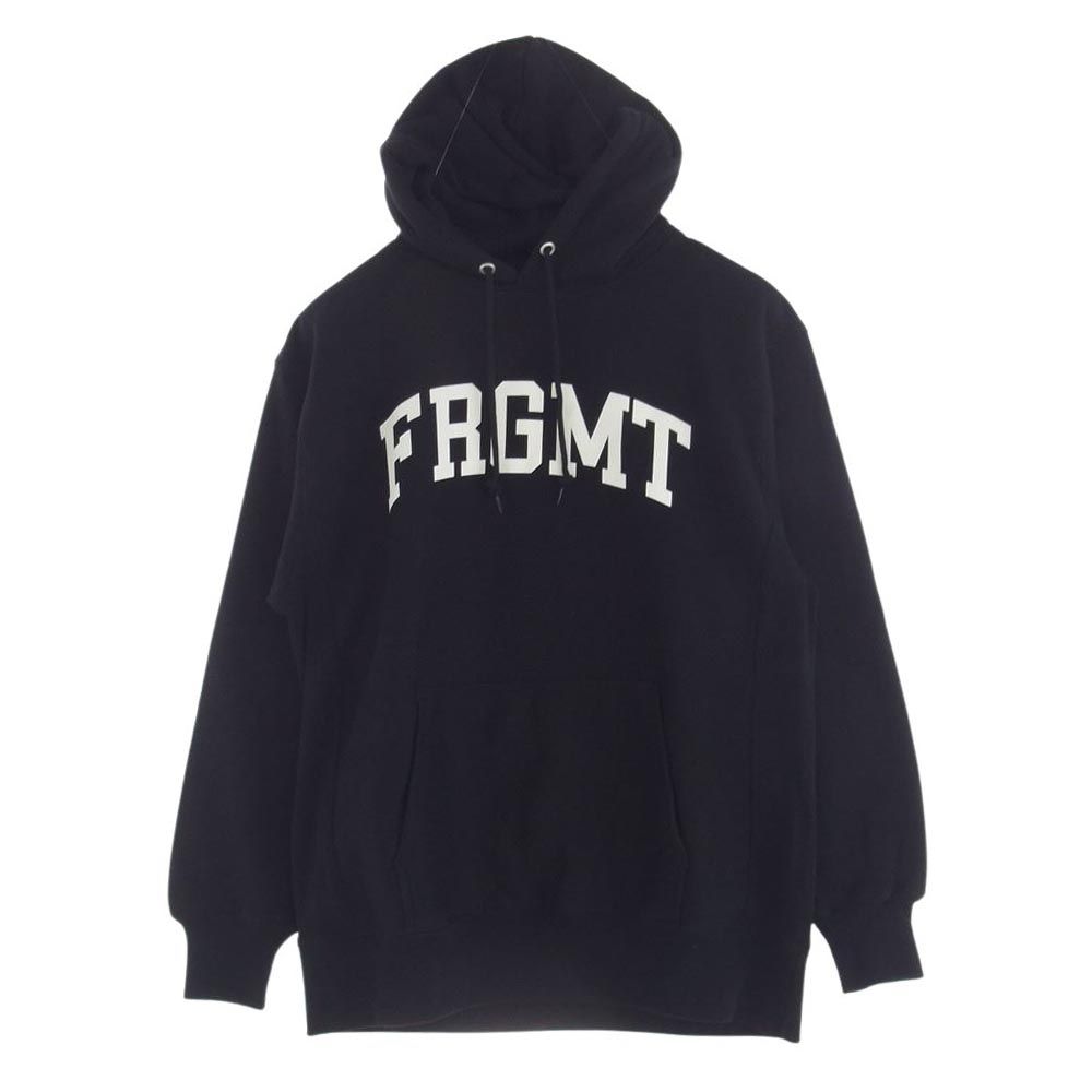 FRAGMENT DESIGN フラグメントデザイン × WEEKEND × Sequel Univ ウィークエンド シークエル カレッジ ロゴ パーカー フーディ スウェット パーカー ブラック系 L【中古】