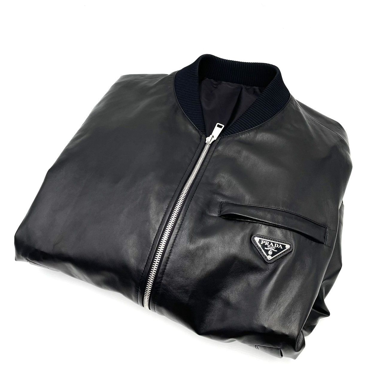 PRADA プラダ レザー ブルゾンジャケット 58A170 PRADA プラダ レザー ブルゾンジャケット 58A170 アウター