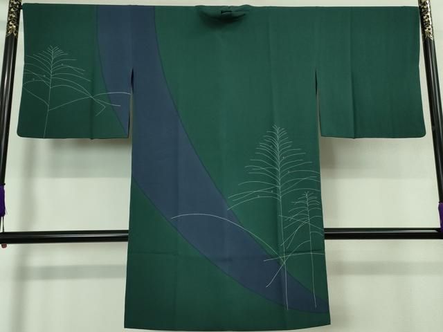 平和屋着物■極上　世界的人形師　辻村寿三郎　ジュサブロー　道中着　ロング丈　源氏鼠色　縮緬地　逸品　未使用　DZAA7577kh5 平和屋着物□極上 世界的人形師 辻村寿三郎 ジュサブロー 道中着