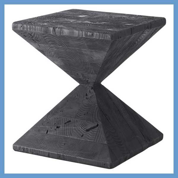 天然木 パイン古材 のアートなマルチサイドテーブル スツール 花台 W35×D35×H40cm No.130