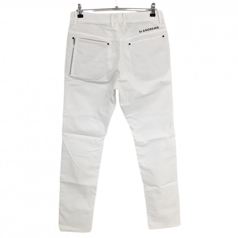セントアンドリュース パンツ 白 織生地 ストレッチ メンズ M ゴルフ