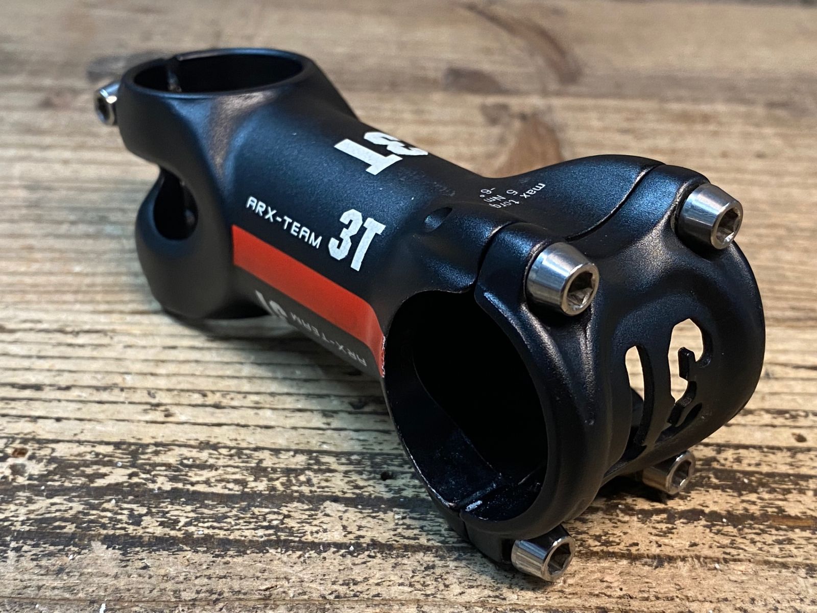 JG433 3T ARX2 TEAM アルミ ステム 黒 赤 80mm Φ31.8 OS ⁻6