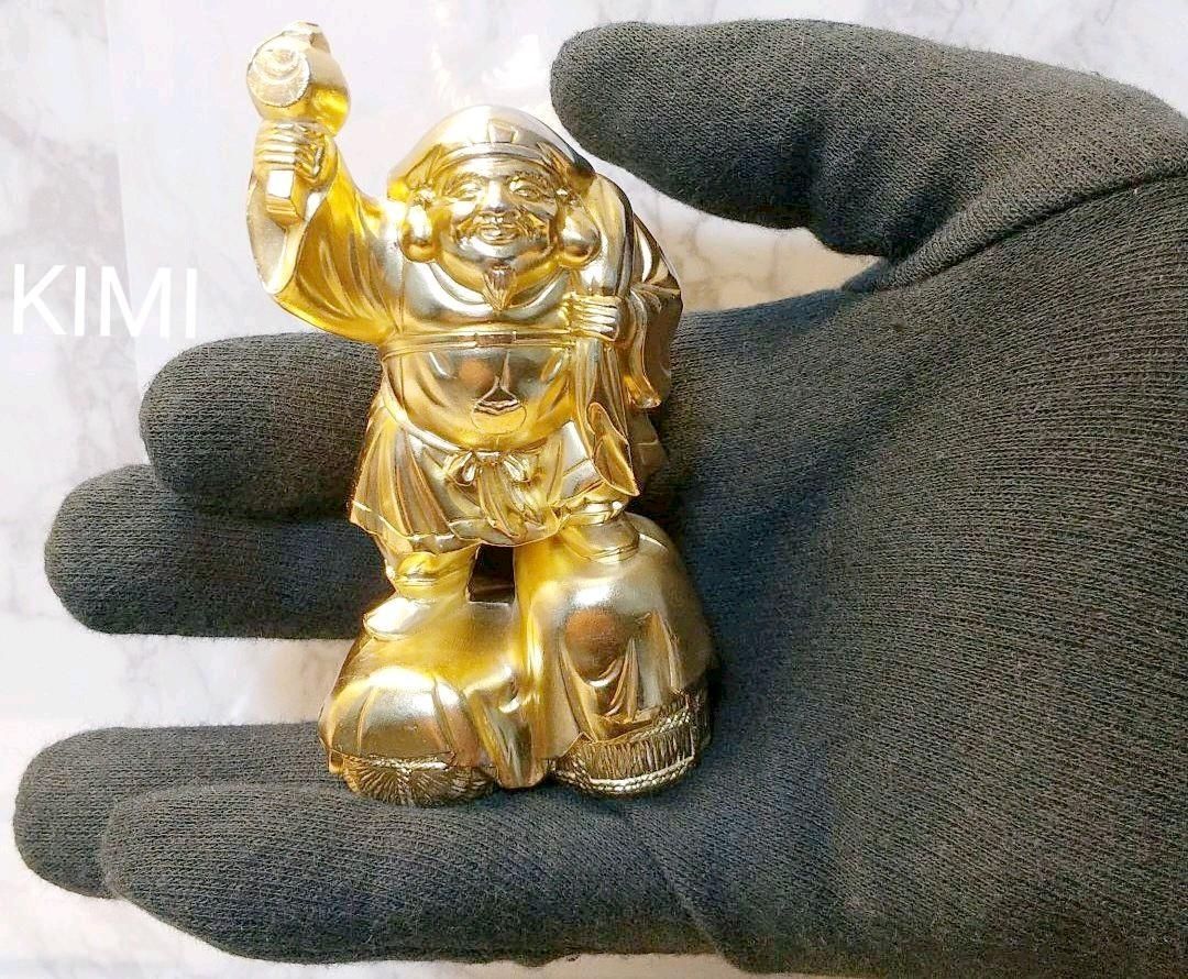 大黒天 (24金メッキ)合金製 高さ約9.5cm 牧田秀雲 原型_仏像 大黒天 (24金メッキ)合金製 高さ約9.5cm 牧田秀雲 原型_仏像