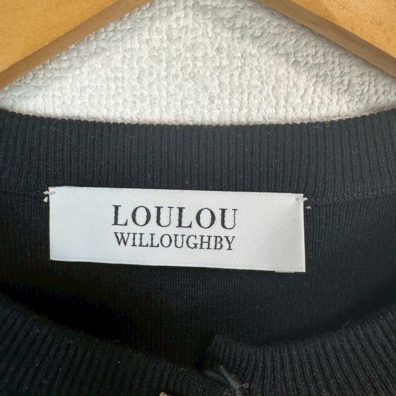 LOULOU WILLOUGHBY ルルウィルビー カーディガン 長袖 リップ柄 ニット 