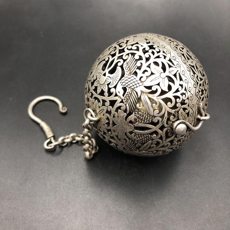 銅細工 龍鳳花鳥香炉 香球装飾品 現代工芸品 美術品 置物 - メルカリ
