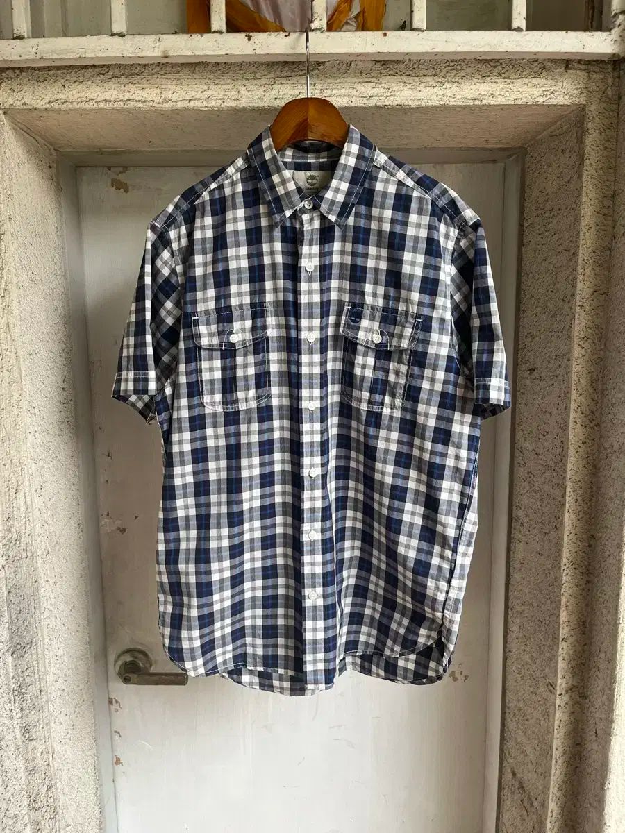 Timberland Timberland ティンバーランド 半袖 チェック シャツ
