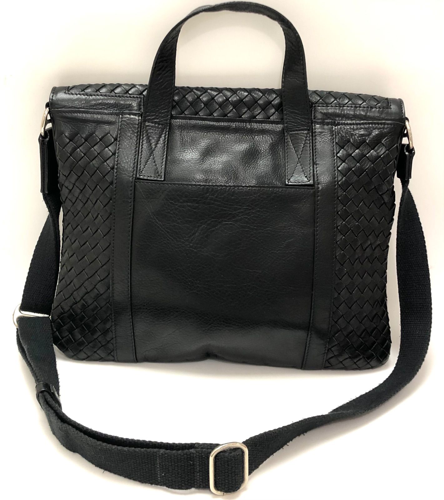 ファロルニ イタリア製 レザー イントレチャート ショルダー 黒色系