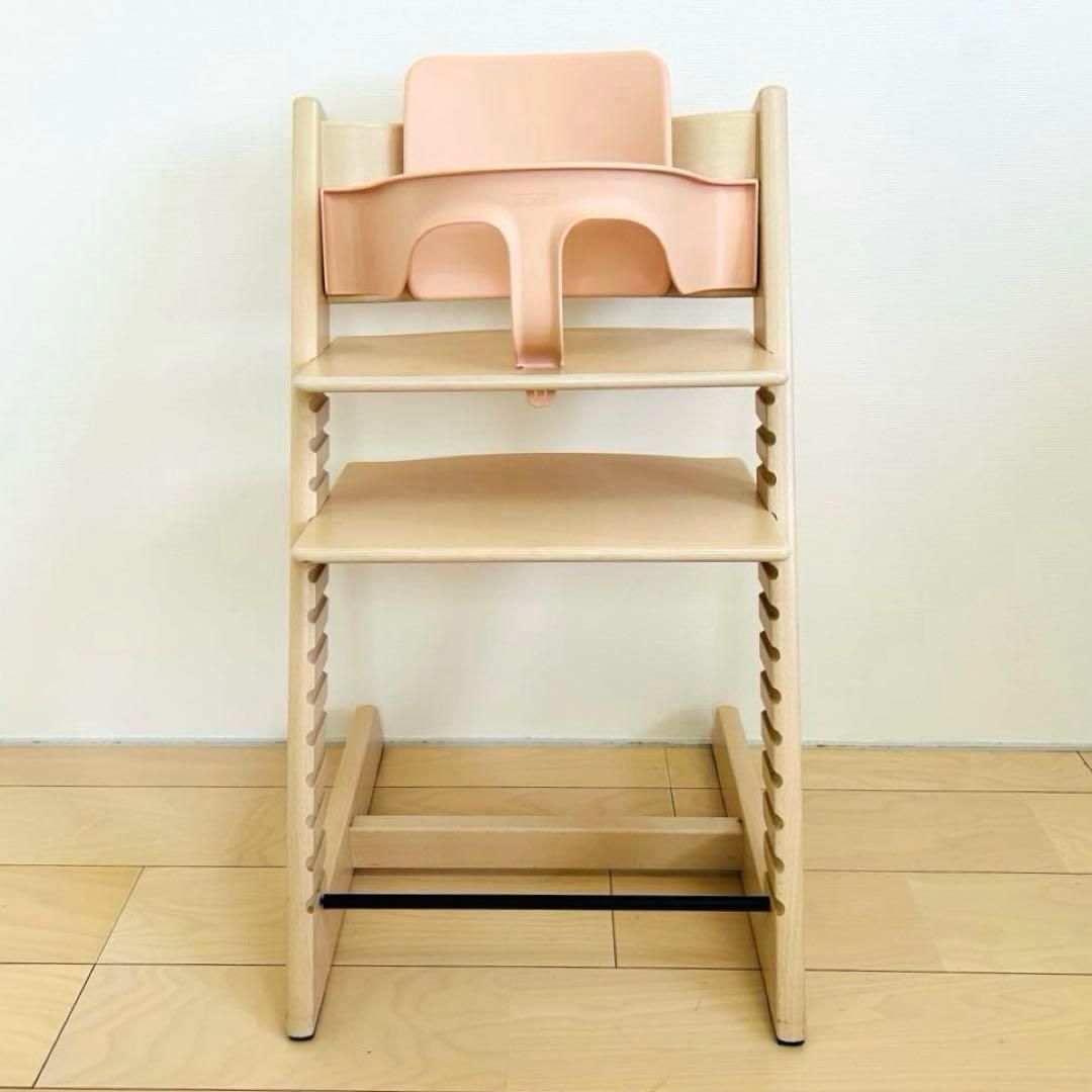 ストッケ　トリップトラップ　ホワイト　ベビーセット付き　S/N4 STOKKE トリップトラップ ベビーチェア ホワイトウォッシュ S/N4