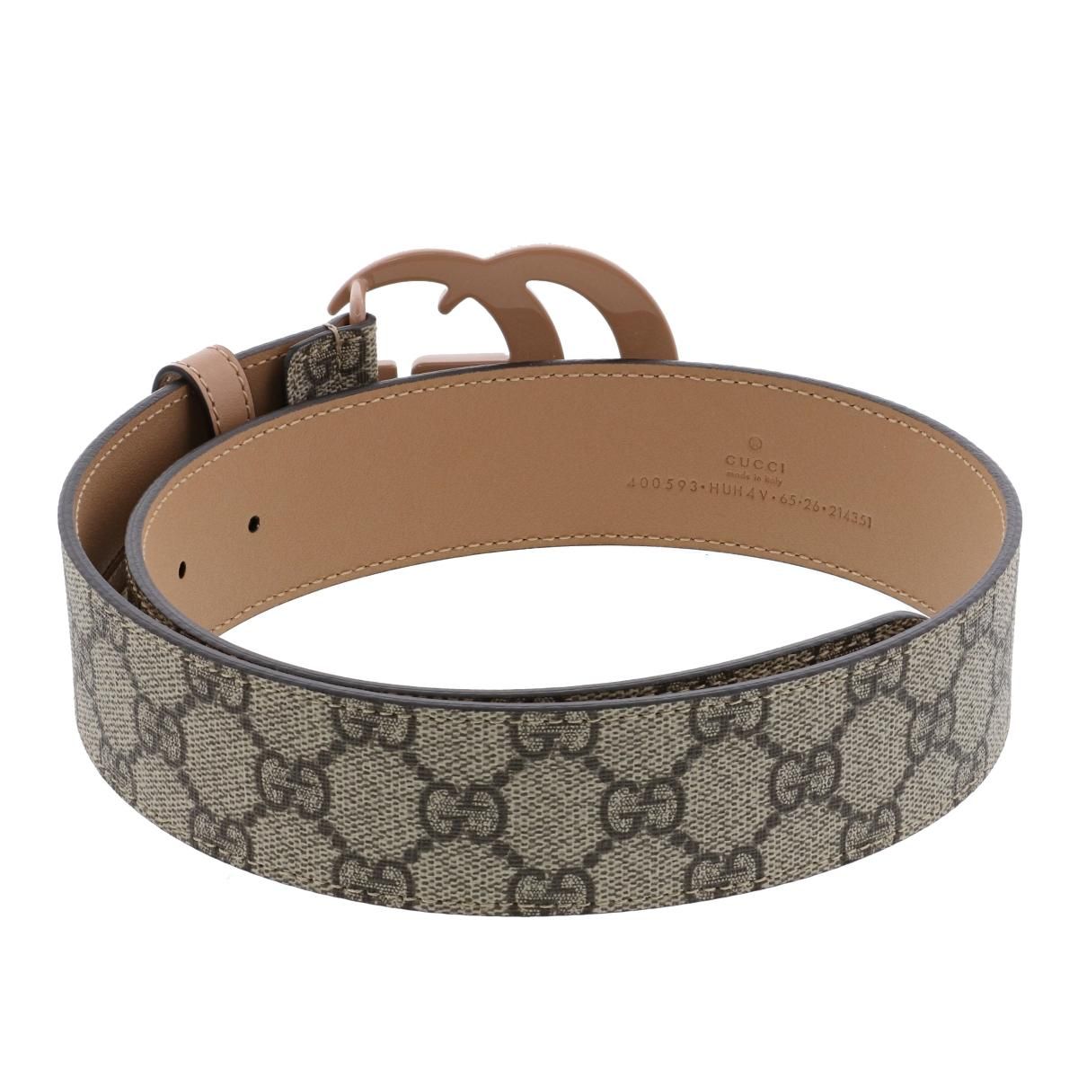 美品】 GUCCI （グッチ） GGﾏｰﾓﾝﾄ ｽﾌﾟﾘｰﾑｷｬﾝﾊﾞｽ ﾍﾞﾙﾄ 小物 ﾍﾞﾙﾄ/ﾊﾞｯｸﾙ
