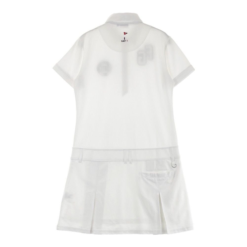 【FILA GOLF】新品　半袖ポロワンピース　レディースＬＬ　ホワイト タイムセール 7/31 23:59迄 40％OFF】半袖ワンピース レディース