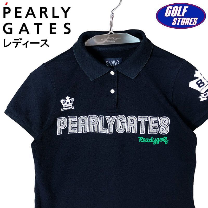PEARLY GATES パーリーゲイツ 半袖ポロシャツ ワッペン 0 ネイビー