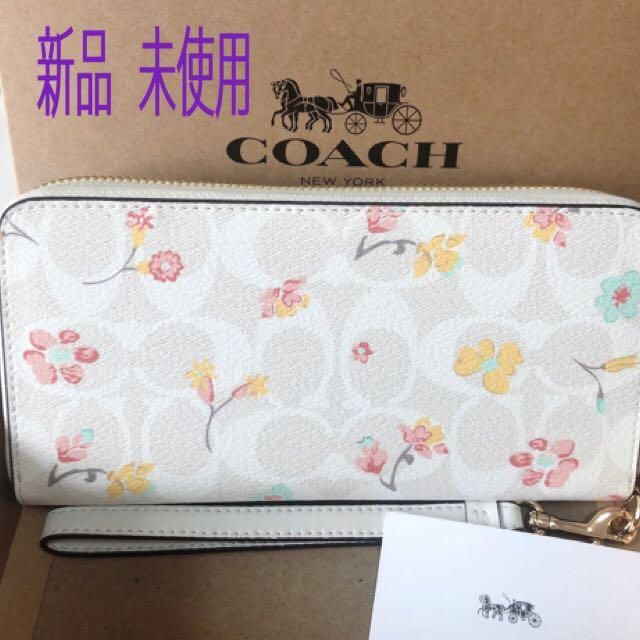 新登場 COACH 長財布 シグネチャー フローラルプリント