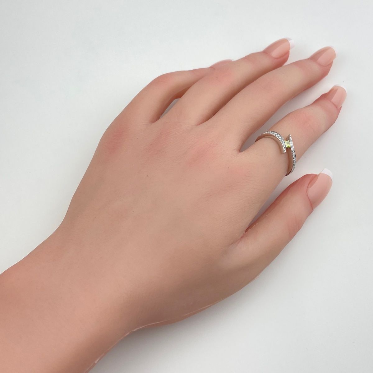 メレダイヤ デザインリング 13号 Pt900 メレダイヤ デザインリング