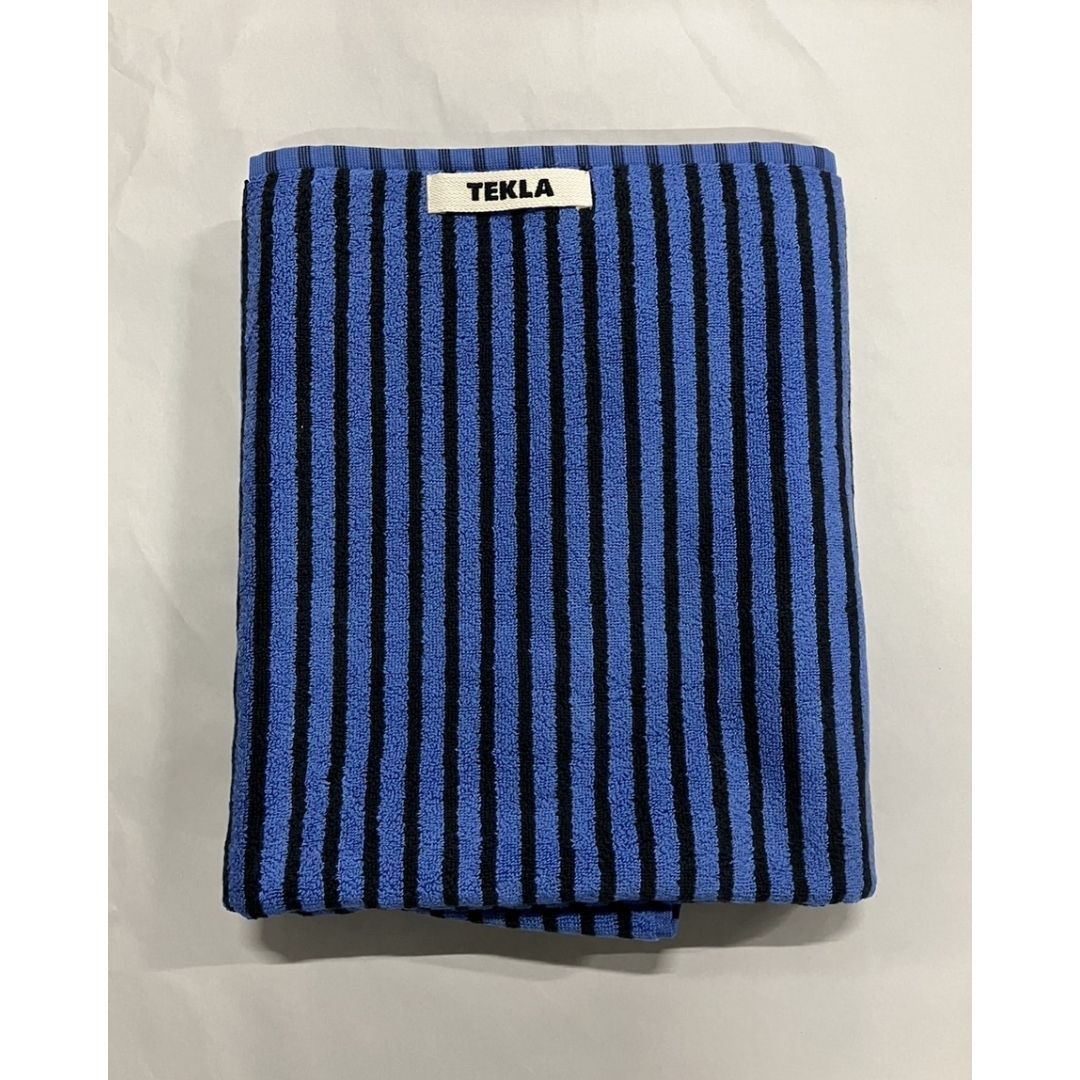 訳あり・新品未使用】テクラ TEKLA タオル 70×140 BLUE&BLACK