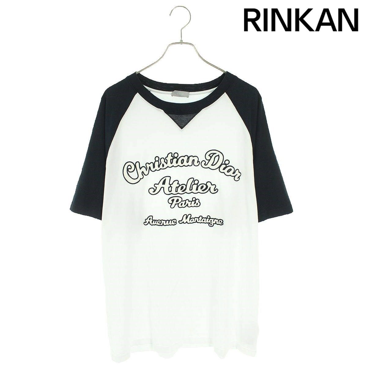 ディオール  22SS  213J635A0677 アトリエロゴ刺繍ラグランTシャツ メンズ XXL