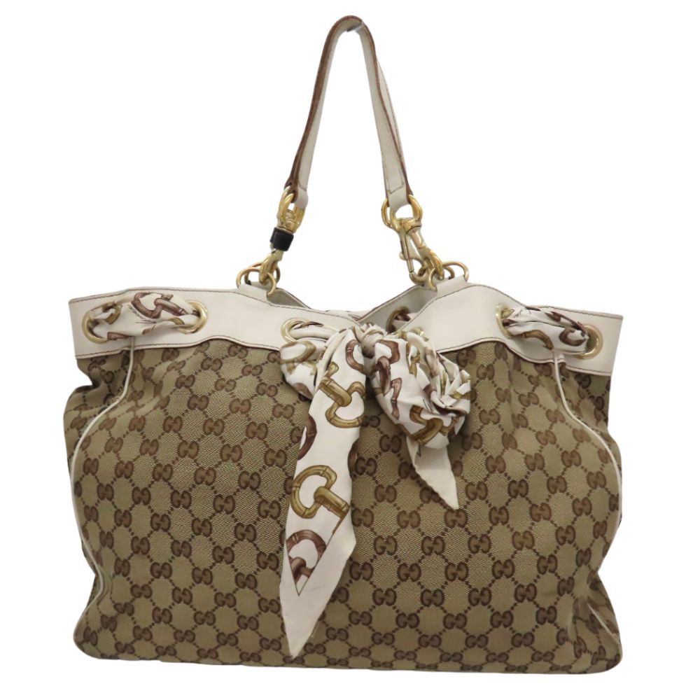 ≪ ≫ GUCCI グッチ 153033 トートバッグ GGキャンバス ブラウン×ホワイト レディース ブランドバッグ A2300033 無料ギフトラッピング承ります