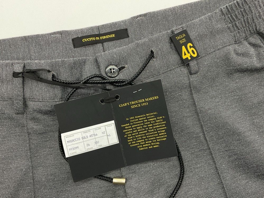 未使用 giab's ARCHIVIO ジャブスアルキビオ 46 ライトグレー