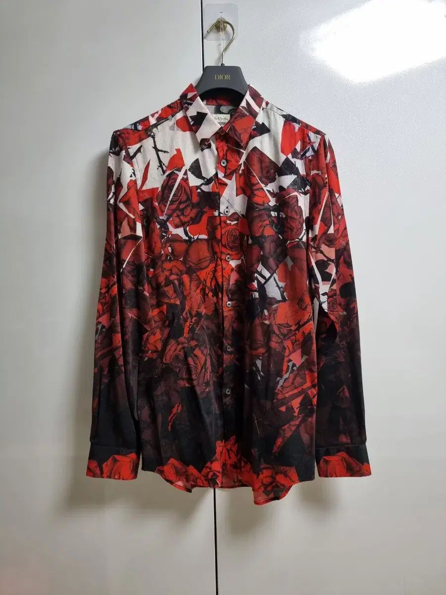 PAUL SMITH ポール スミス 断片化されています バラ シャツ S
