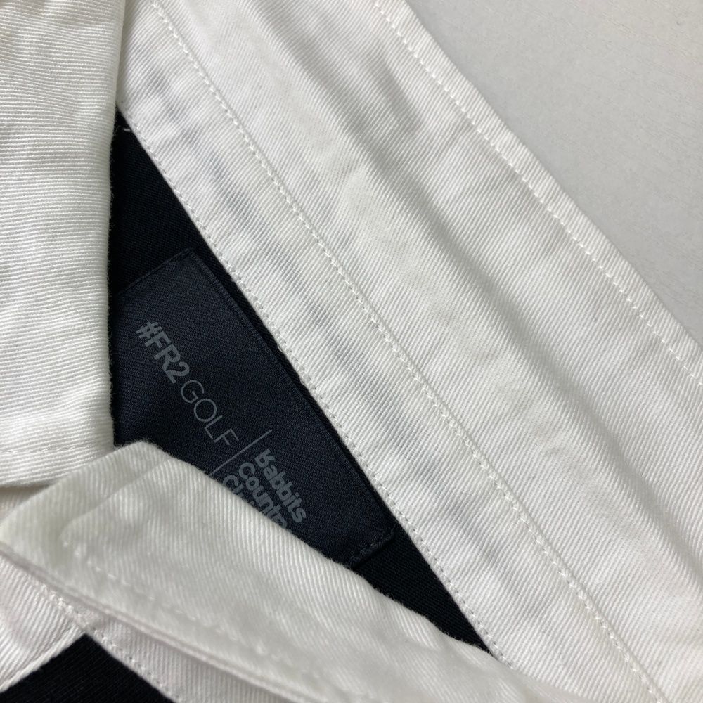 サイズ：3XL FR2 GOLF エフアールツーゴルフ  バックプリント 半袖ポロシャツ  ブラック系 [240101426524] ゴルフウェア メンズ ストスト サイズ：3XL FR2 GOLF エフアールツーゴルフ バックプリント