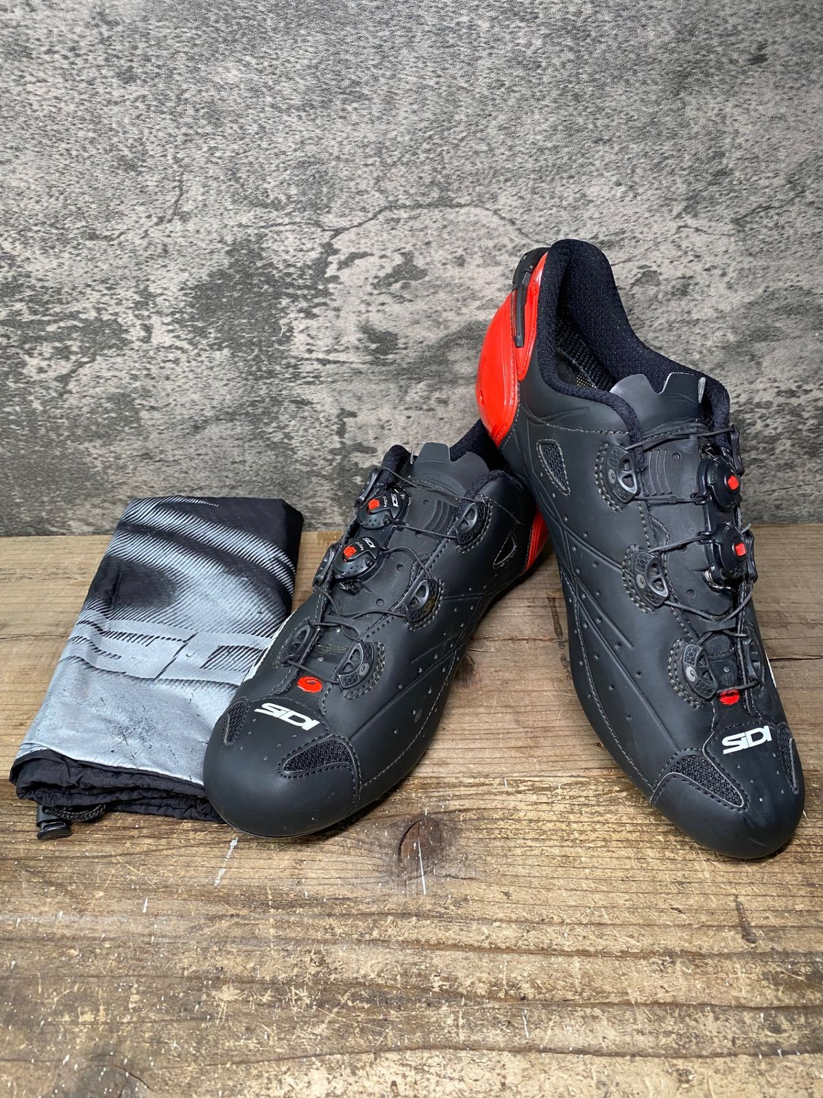 IT853 シディ SIDI SHOT ビンディングシューズ 黒 赤 EU43 SPD-SL