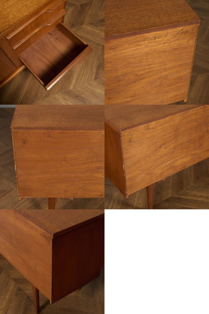 イギリス ヴィンテージ サイドボード カップボード キャビネット チーク 北欧 スタイル 94171 MARWIL-DEMENAGEMENTS_CH