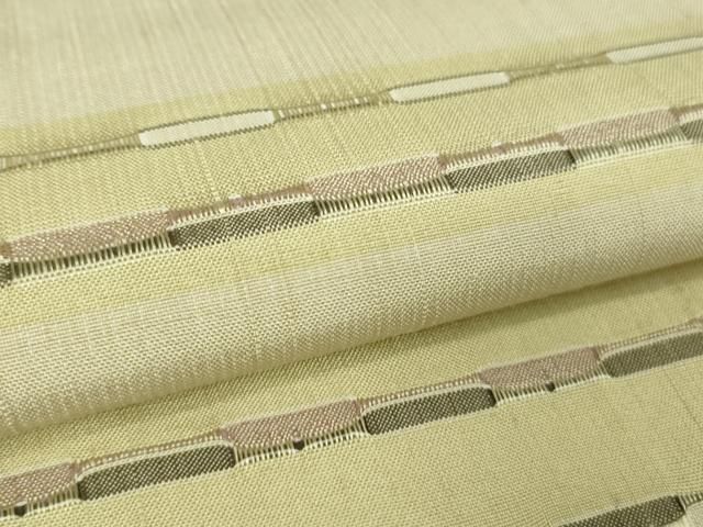 平和屋着物□極上 訪問着 紬地 めがね織 亜麻色地 逸品 DZAA7117kh5