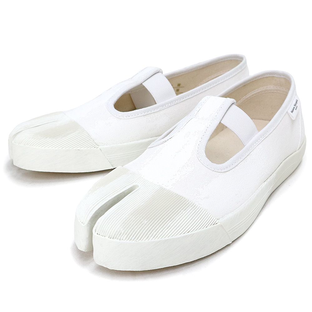 メゾン マルジェラ オンザデッキ TABI タビ メリージェーン スリッポン スニーカー シューズ 靴 37 24cm コットンキャンバス ホワイト S39WS0115 Maison Margiela ♥品