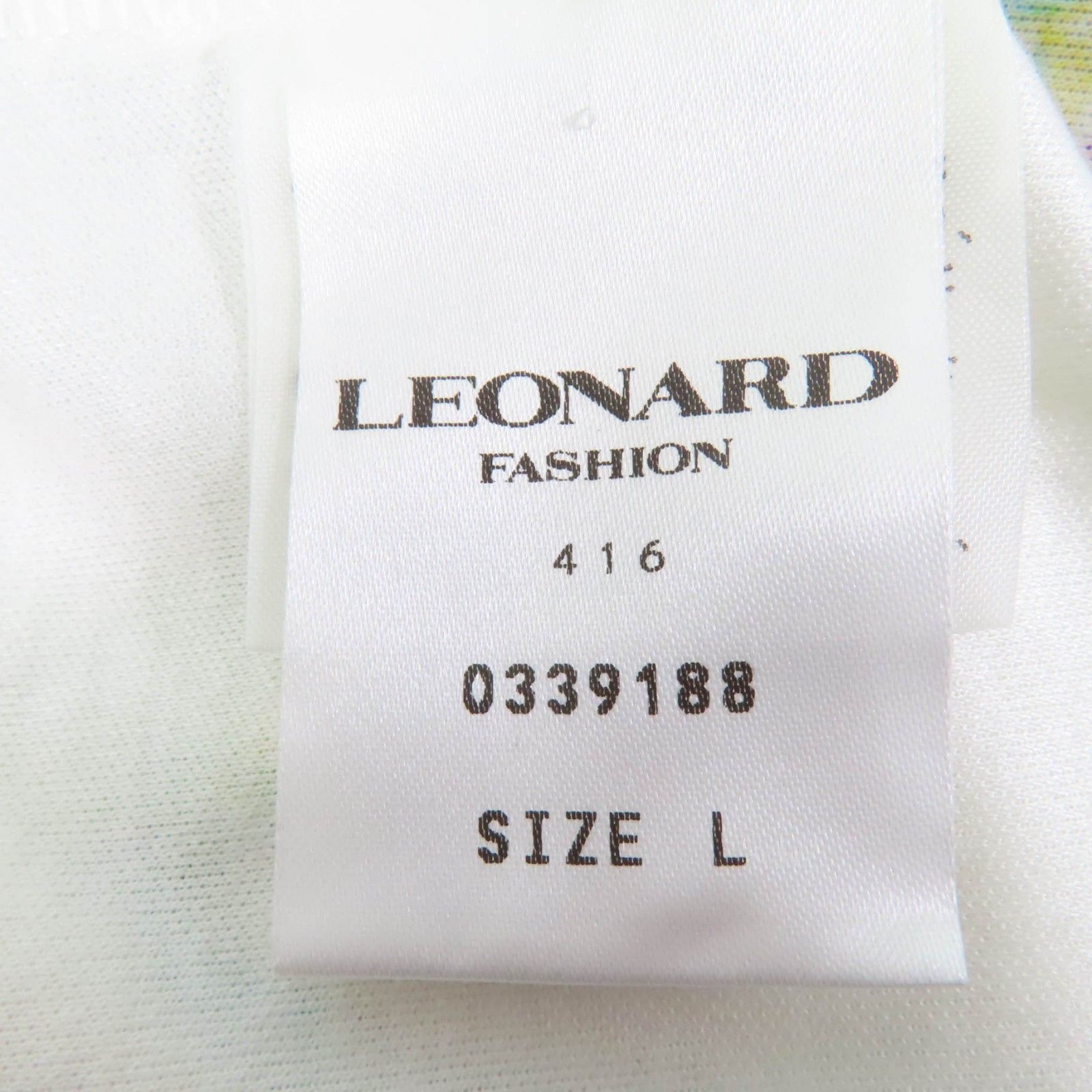 極美品☆LEONARD FASHION レオナール ファッション コットン100