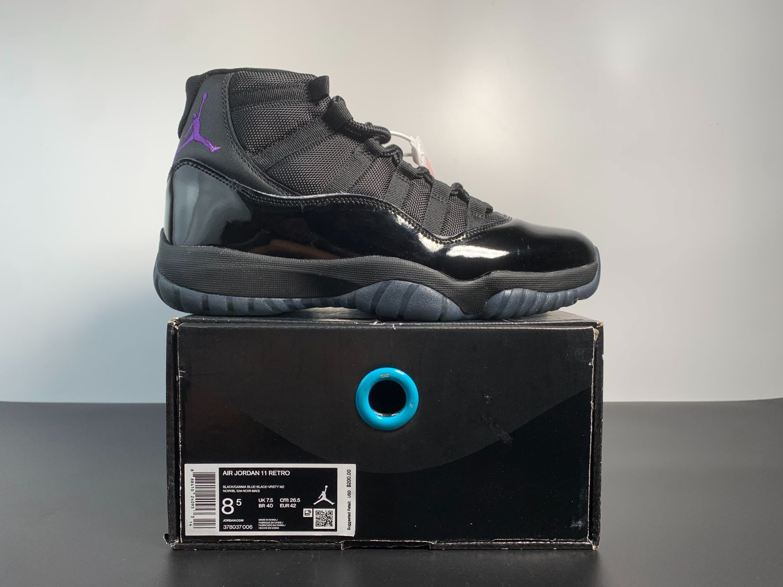 新品 Nike Air Jordan 11 Retro Gamma Blue 378037-006 ナイキ エアジョーダン11 ガンマブルー  ハイカットスニーカーシューズ ブラック - メルカリ