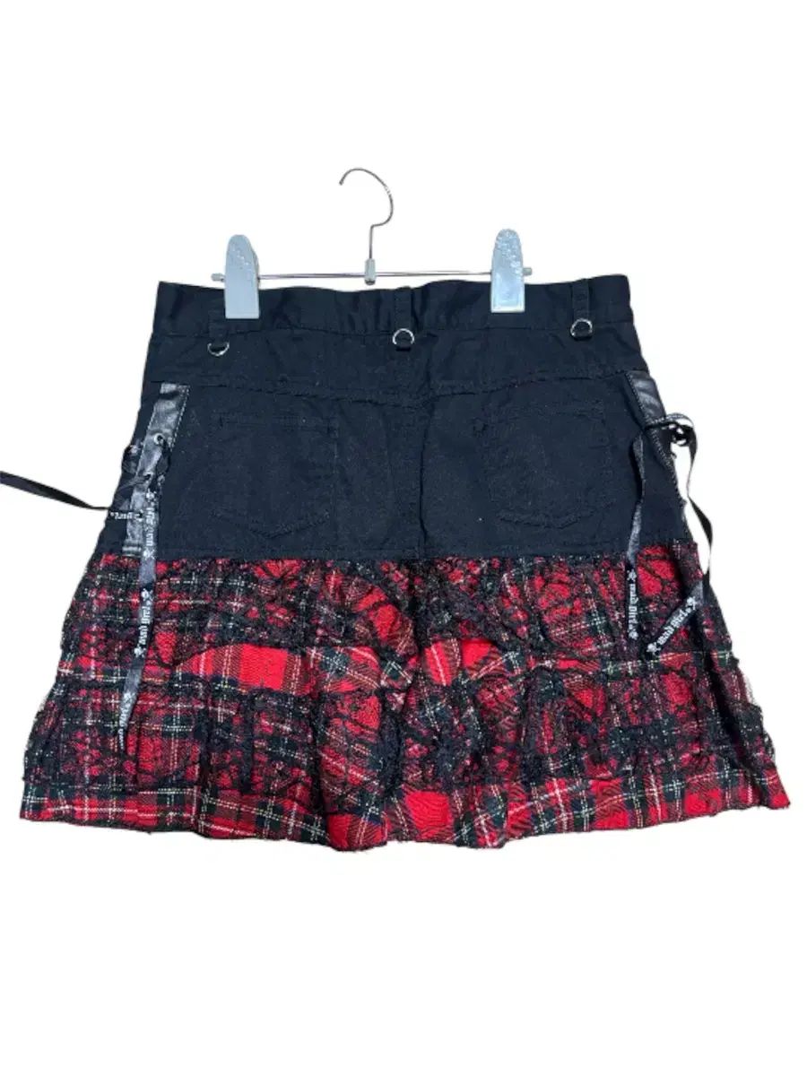 マッド パンク タータン チェック スカート 赤